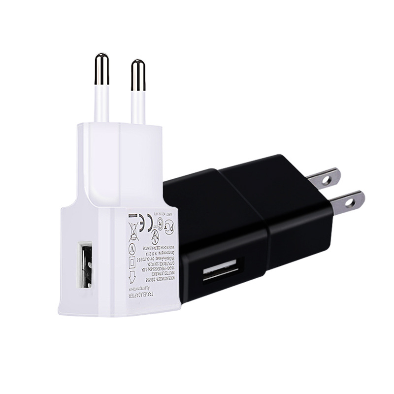 Aplicable a 5v1a Samsung cargador de teléfono móvil CE enchufe estándar americano cabeza de carga USB estándar europeo 5v2a adaptador de corriente