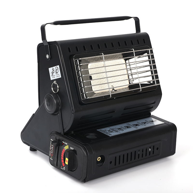 La tarjeta portátil para exteriores es un tanque de gas, estufa de calefacción, gas licuado de doble uso, mini calentador de carpa portátil, estufa de cocción