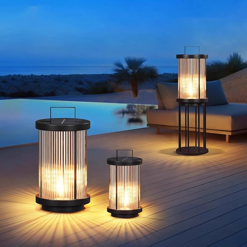 Damaged Items Are Compensated For: Solar-Powered Floor Lamp, Outdoor Waterproof Balcony Terrace Portable Lamp, Garden Villa Courtyard Lawn Lamp
