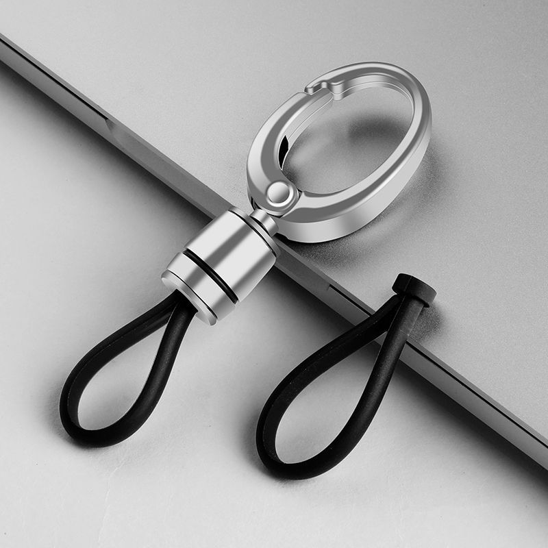 Llavero de los Hombres Nuevo llavero de coche metal 2023 simple llavero adornos de alta gama anti-perdido cuerda de cuero Doble