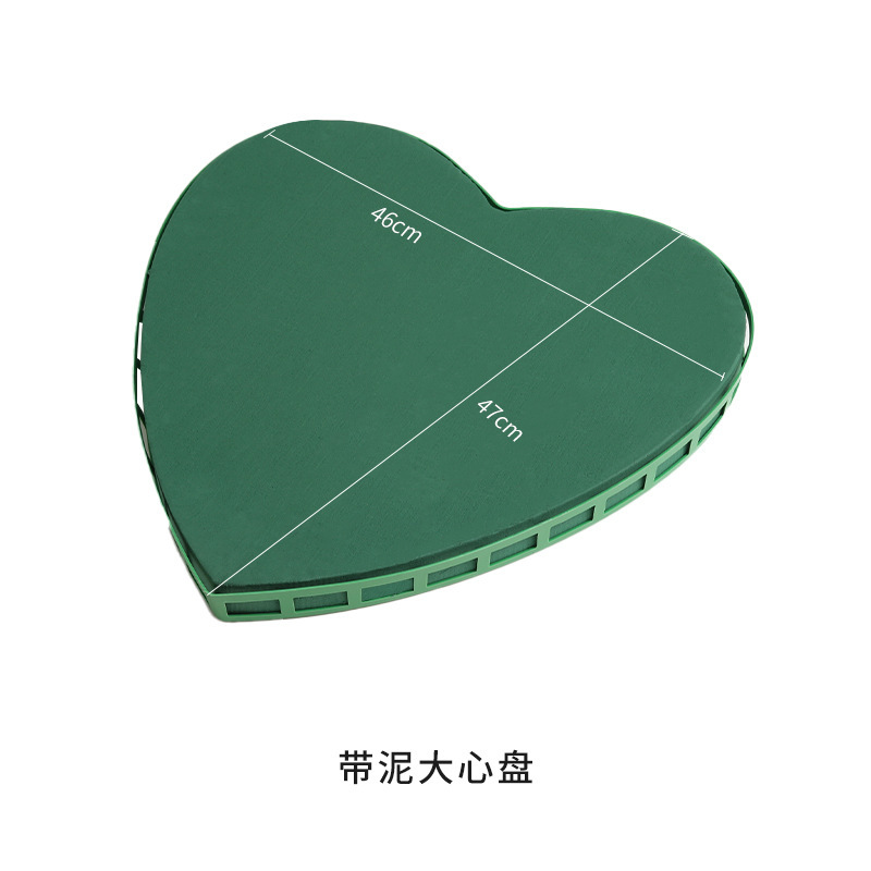 Coche de boda flor de barro al por mayor con ventosa en forma de corazón gran arreglo de flores en V barro boda accesorios de bricolaje suministros cabeza de coche de la boda flor fresca barro