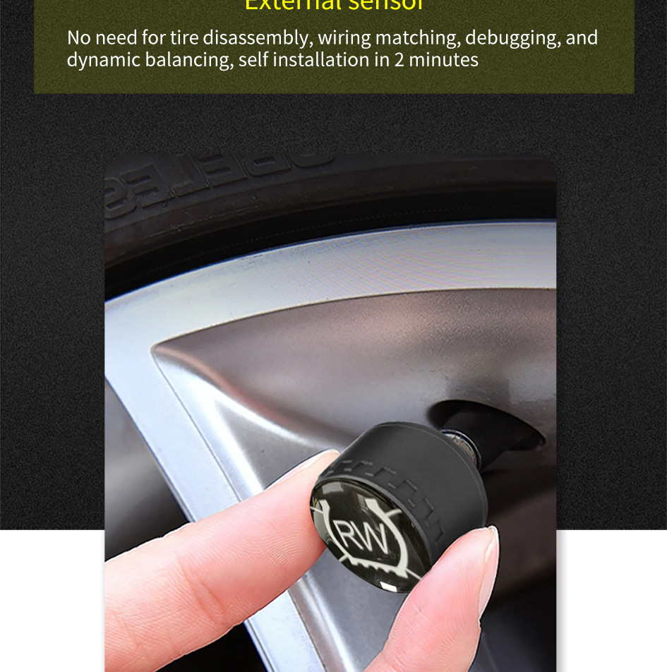 Mt20 Cross-Border Motorcycle Tire Pressure Monitor Electric Motorcycle Detector External Wireless Tire Pressure Detection System
