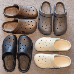 洞洞鞋女包頭居家拖鞋防滑浴室洗澡夏季拖鞋軟底輕便可外穿拖鞋男