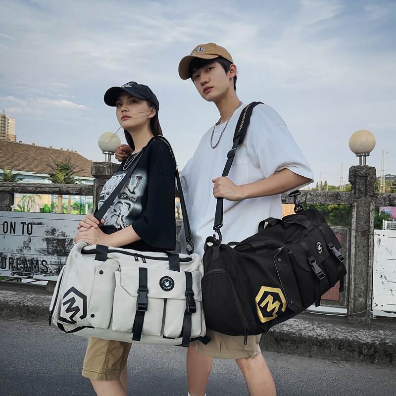 Travel Bag for Women, Large-Capacity Wind Cloth Travel Bag, Sports Fitness Bag, Dry and Wet Separation, Student Dormitory Luggage Bag, Men's Style Travel Bag for Women, Large-Capacity Wind Cloth Travel Bag, Sports Fitness Bag, Dry and Wet Separation, Student Dormitory Luggage Bag, Men's Style