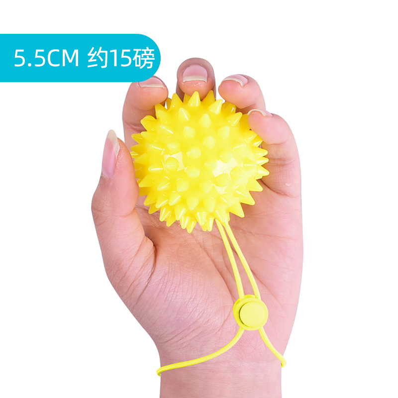 TPR Bola de erizo de cuatro dedos Entrenamiento de agarre primario Bola suave Rehabilitación de ancianos Parálisis parcial Masaje de viento Bola de dedos Práctica de manos
