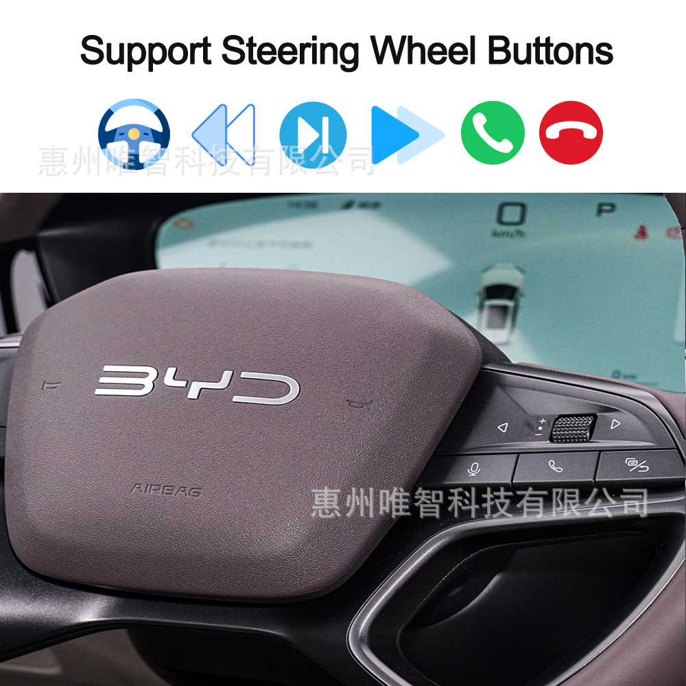 BYD SeaLion Seagull Dolphin WIZCAR E01 Google Map Spotify Music Multilingual Apple CarPlay Android Auto For CN Version BYD Auto