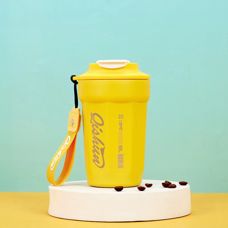 Taza de café de vacío 316 de acero inoxidable, gran capacidad, portátil para coche, estudiantes y mujeres