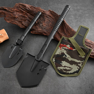 Popular Outdoor Folding Military Shovel, Multifunctional Engineer Shovel, Camping Supplies, Tools, Survival Equipment, Digging Earthworms