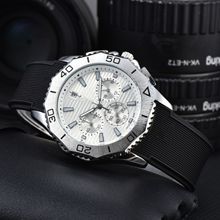 2025外贸爆款时尚男士6针日历硅胶带TA家手表多功能石英手表厂家