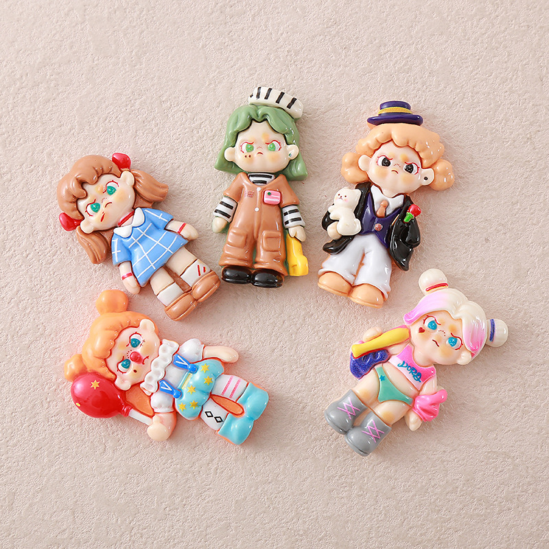 New Big Caterola Girl Resin Accessories diy Cream Glue Handmade Mobile Phone Case Storage Box Hairpin Material