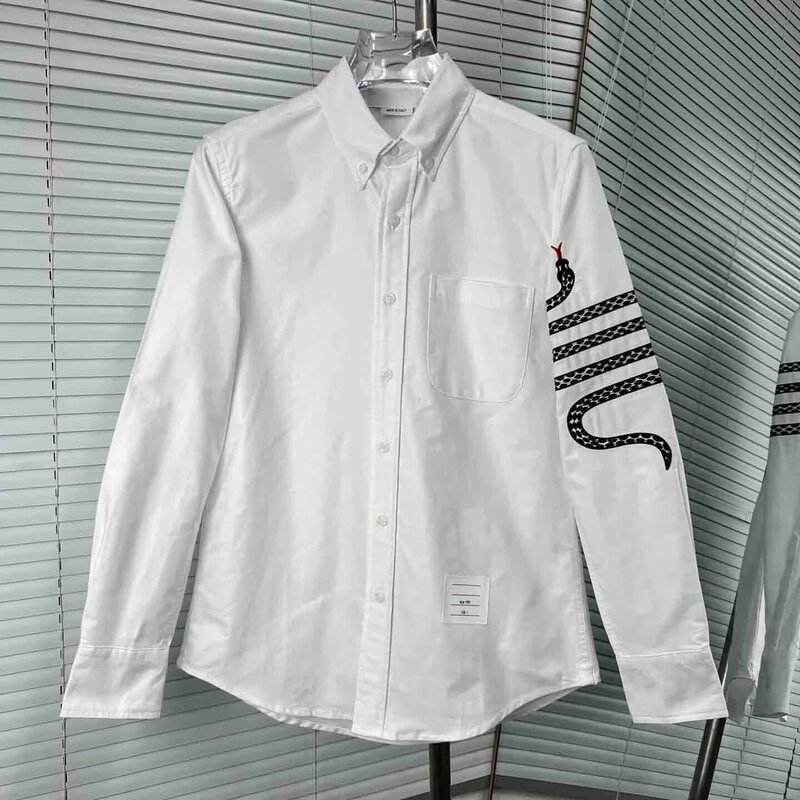 Patterned Snake Shirt Men's Long-Sleeved 2026 Spring and Autumn New Trendy Personalized Printed Slim Casual Versatile Shirt Trend Patterned Snake Shirt Men's Long-Sleeved 2026 Spring and Autumn New Trendy Personalized Printed Slim Casual Versatile Shirt Trend