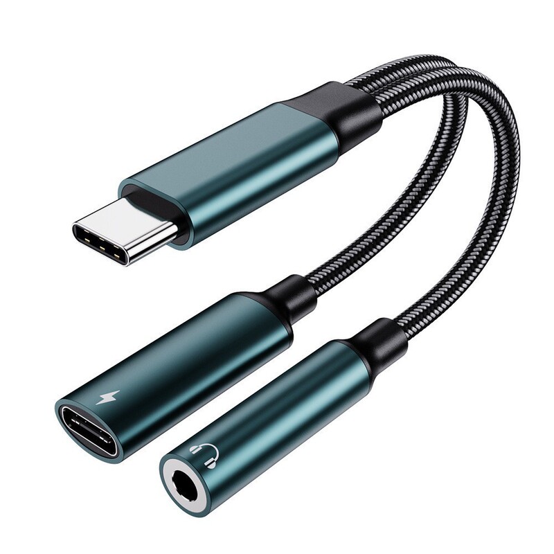 耳机转接器typec手机二合一转头适用于华为小米荣耀三星手机iPad|undefined