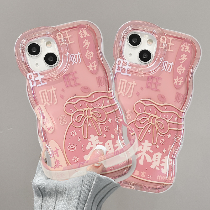 来财福袋适用苹果16promax手机壳iphone17透明硅胶15国风14双支架|undefined