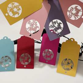 新款2026马年春节活动装饰吊牌手写心愿许愿祝福留言卡过年装饰卡