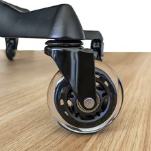 跨境热销供应透明脚轮3寸PU插杆车轮静音万向轮厂家批发