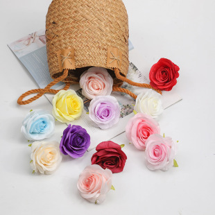 Artificial rose flower head artificial rose flower DIY wedding photography flower wall decoration rose flower arrangement