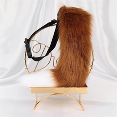 Halloween Party Cos Fuzzy Animal Tail Handmade Realistic Fox Tail Anime Character Costume Props Accessories