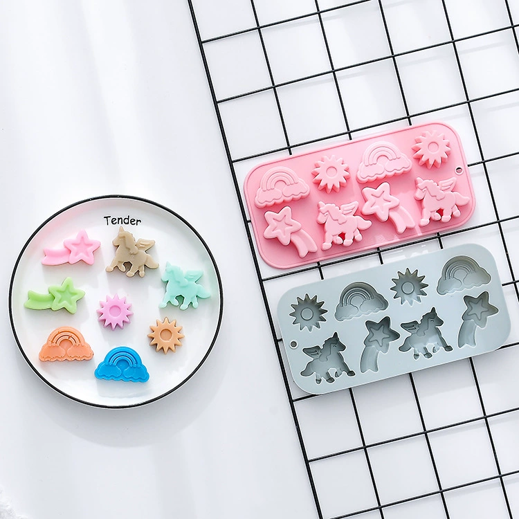 Rainbow acrylic silicone mold solar-powered, (Physicals), unicorn