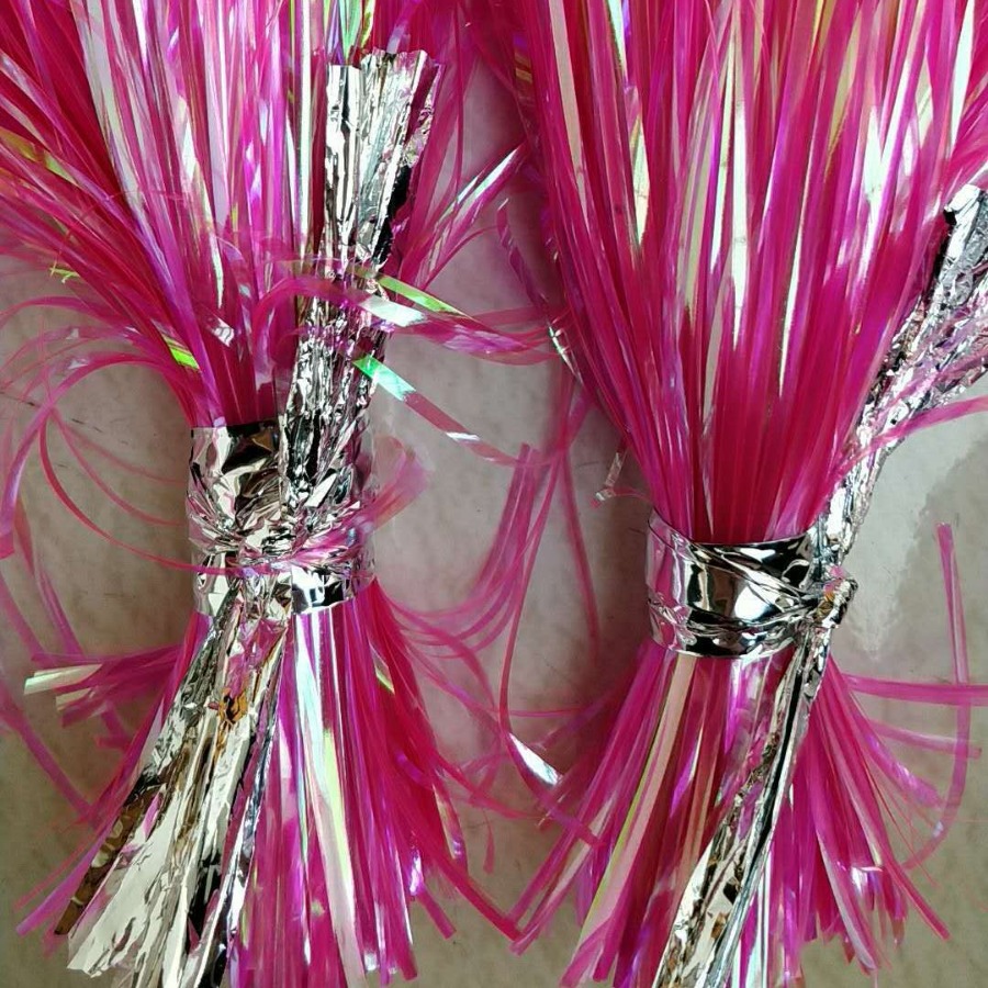 瓷白色亮丝深草绿散乱丝浅粉色铝箔丝没有卷轴管深古铜麦拉丝彩带