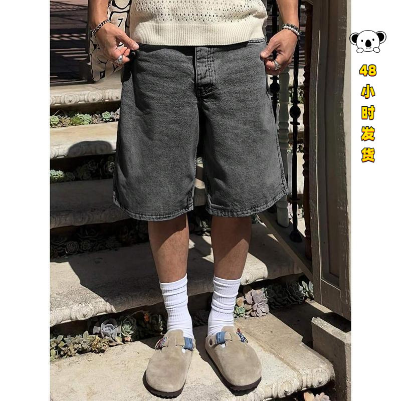 K 41366 American washed denim capris American-style washed denim shorts