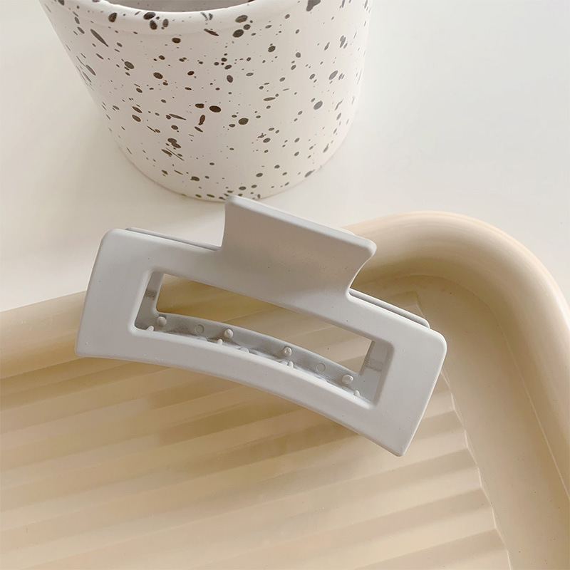 Pinza para el cabello de placa de color coreano ins Maillard, pinza para el cabello de color té con leche de otoño e invierno, pinza para el cabello grande de textura simple