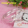 Children's solid women's bracelet, silver bracelet, Japanese and Korean, Korean style