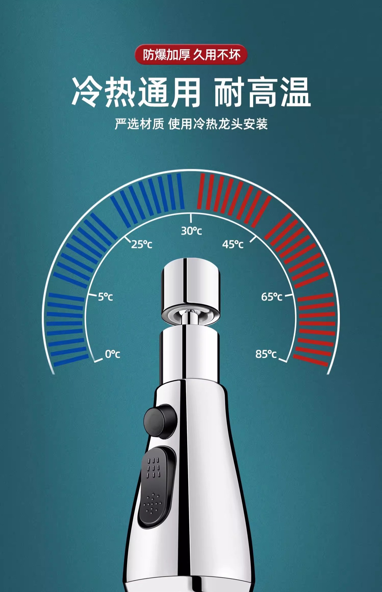 The universal splash-proof joint for kitchen faucet extenders is like a rotating bathroom sink bubble maker undefined