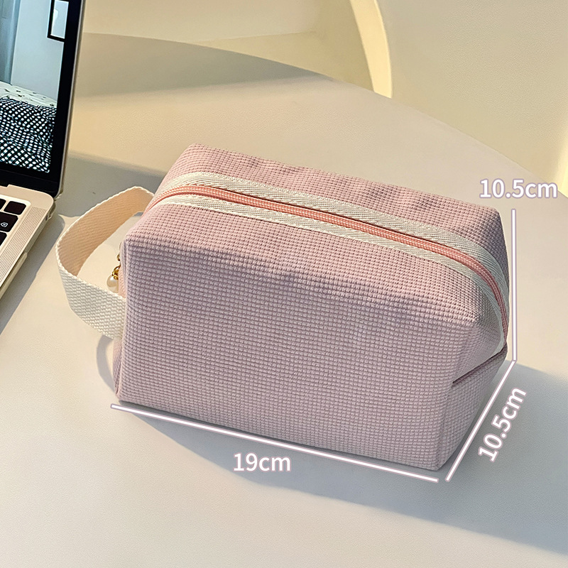 Nuevo bolso de maquillaje de velcro, bolso de lápiz labial portátil, bolso de lavado portátil de viaje, bolso de almacenamiento de gran capacidad y alto valor facial