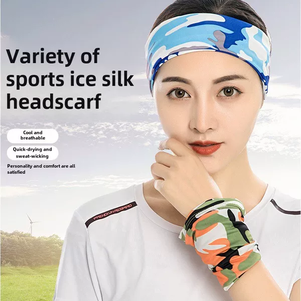 Outdoor cycling sports Cold Ice Silk milk silk turban multifunctional Magic Turban breathable sunscreen scarf