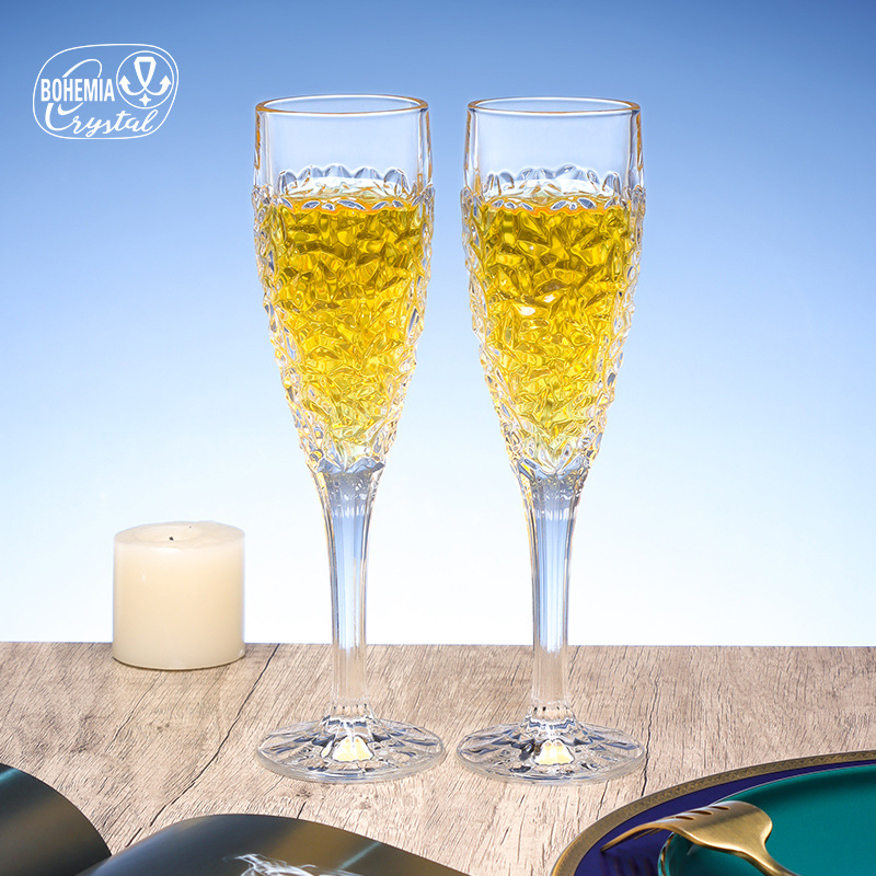 Importación checa BOHEMIA cristal tallado tazas de vino vino tazas de champán tazas de estilo europeo caseras