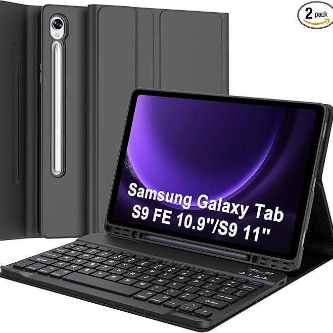 Suitable for Samsung Galaxy Tab S10Lite Bluetooth Keyboard Protective Case S9Fe Touch Backlight Keyboard Leather Case