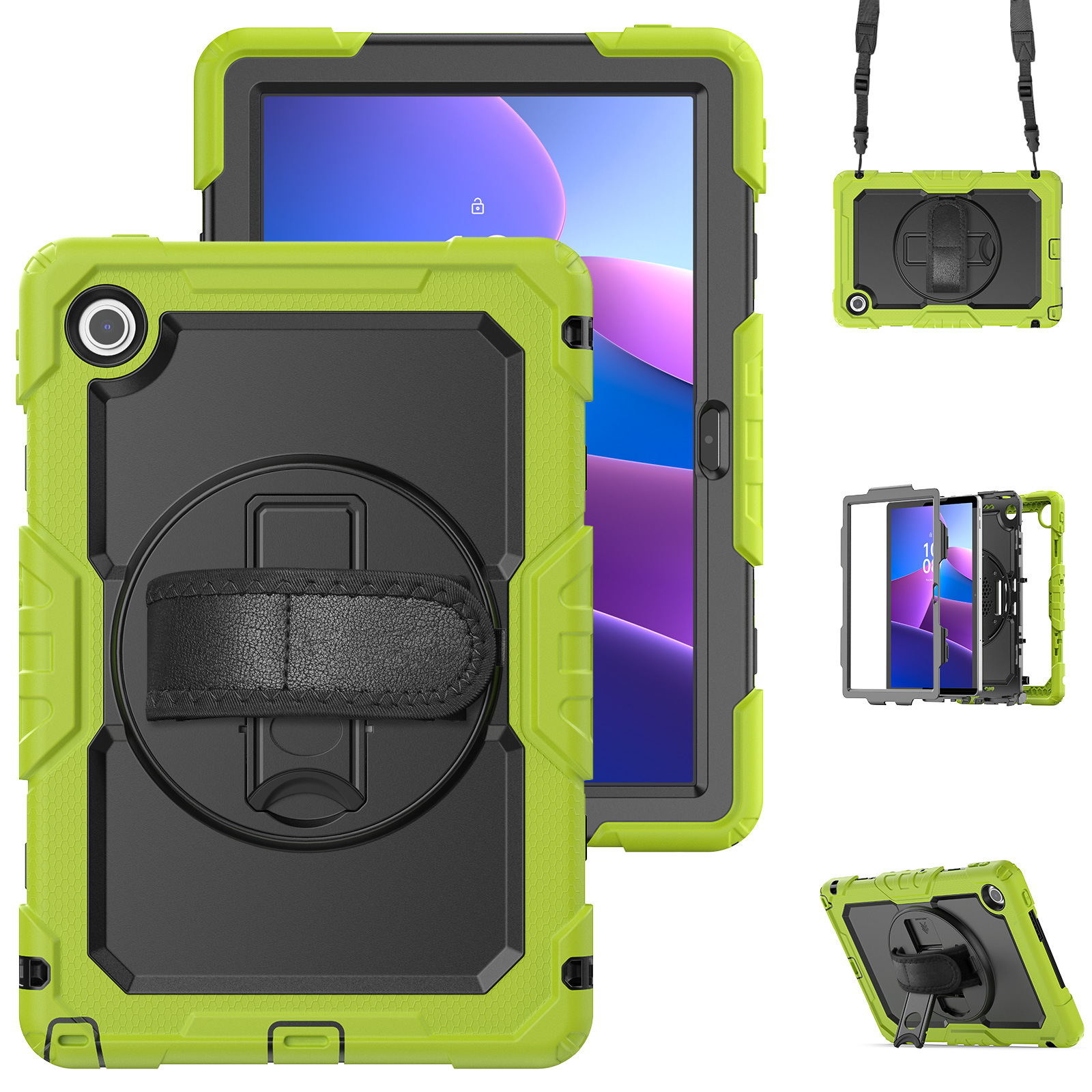 Lenovo Tab 10.1 TB311XU保護カバー昭陽K10Cストラップ付きシリコンPC転倒防止ケースを適用