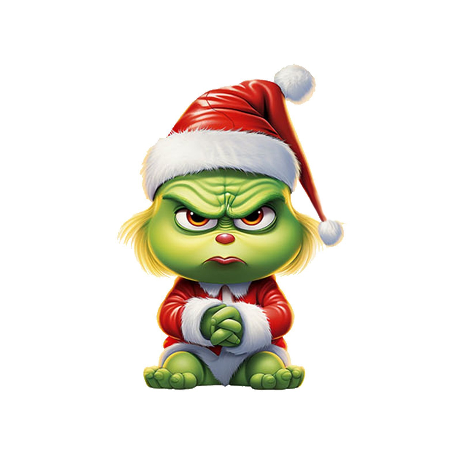 Nuevo producto transfronterizo: Colgante de coche de dibujos animados de hombreito verde para niños, decoración para árbol de Navidad y hogar.