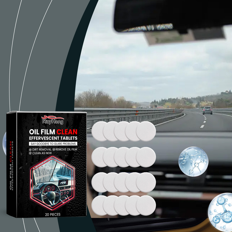 RAYHONG Glass Oil Film Cleaning Wipes: For removing oil film and stains from the front windshield, leaving it clean and shiny RAYHONG Glass Oil Film Cleaning Wipes: For removing oil film and stains from the front windshield, leaving it clean and shiny