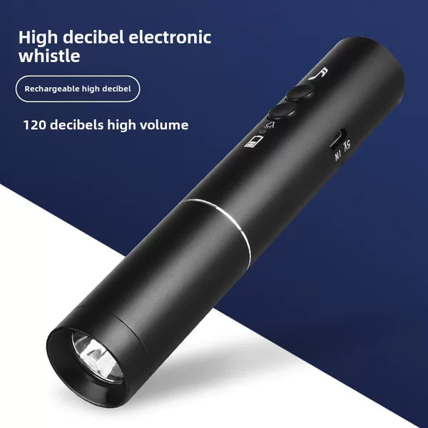 Electronic Whistle Flashlight Rechargeable Rescue Electronic Whistle Traffic Command Pet Training Sports Referee Wilderness Survival