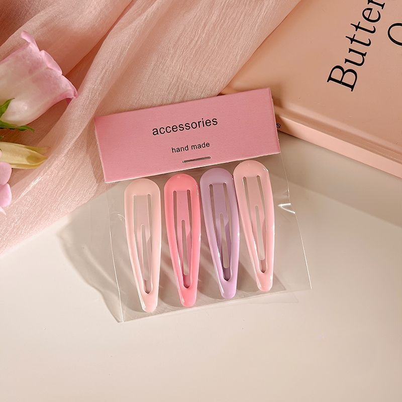 Clip de cabello de dopamina rosa, frente feminina, clip de cepa, clip de cabello lateral, clip de cabello dulce y lindo, tocado de cabello