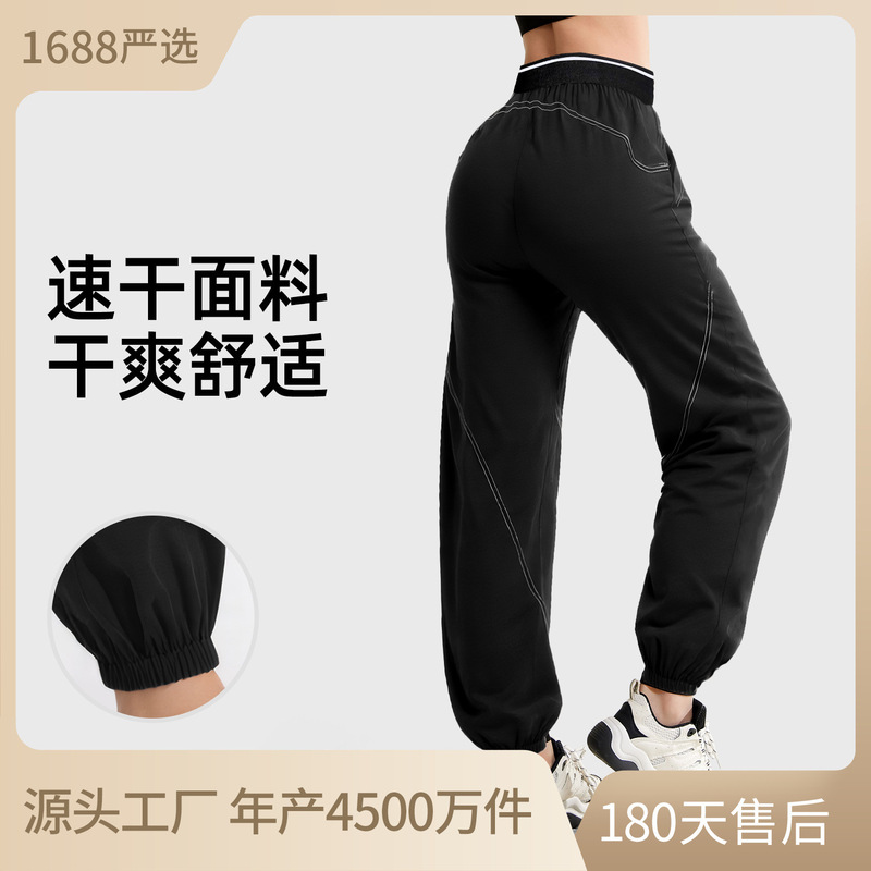 Spring and Summer Thin Quick-Drying Sports Trousers for Women Loose Running Breathable Training Fitness Pants Spring and Summer Thin Quick-Drying Sports Trousers for Women Loose Running Breathable Training Fitness Pants