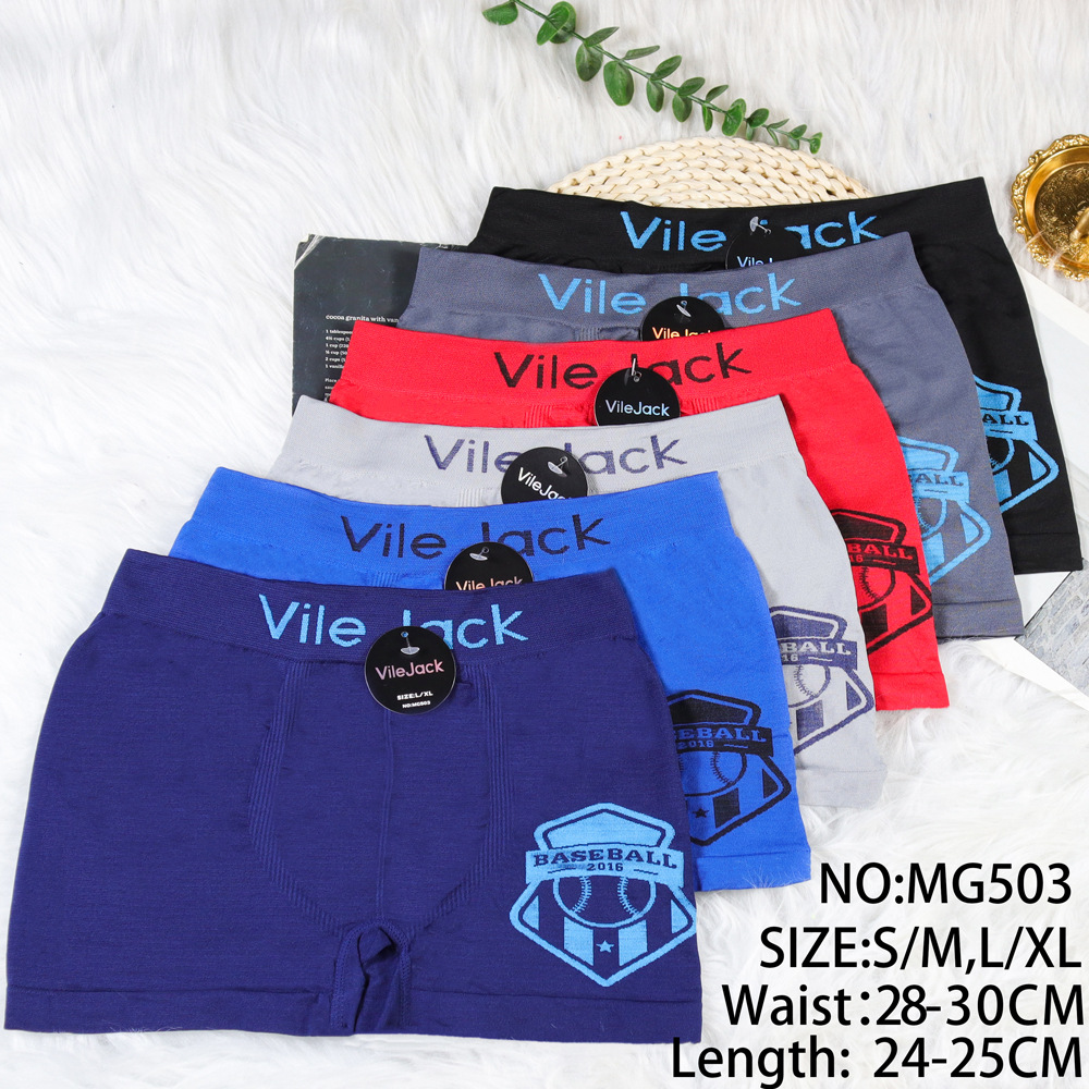 Calzoncillos bóxer para niños con estampado deportivo, diseño de fútbol y béisbol, ropa interior transpirable de poliéster sin costuras para adolescentes, para exportación.