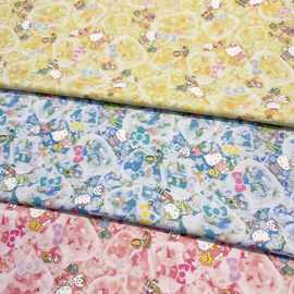 春亚纺数码印花kitty羽绒服面料防水面料