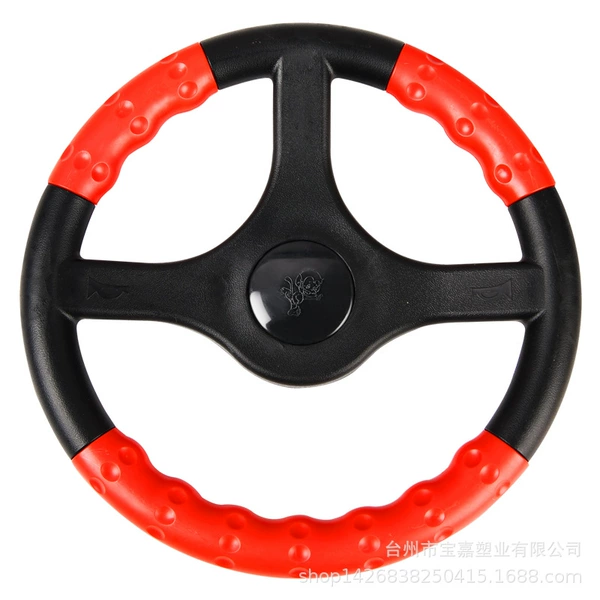 No. 9 black and red steering wheel