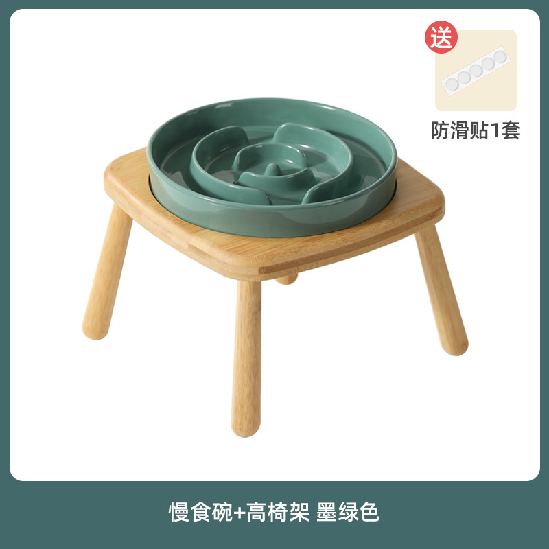 Cuenco de cerámica para perros, comida lenta, comida lenta, cuencos de arroz anti-asfixia, cuencos de comida para perros grandes y medianos, cuencos de agua para perros