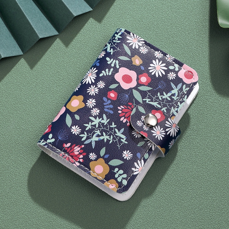 Bolsa de tarjetas antirrobo de pintura al óleo de estilo nuevo certificado de tarjeta de gran capacidad ultra delgada desmagnetizante bolsa de tarjetas bancarias