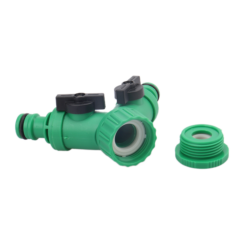 Lavadora grifo desviador conector de tres vías y pezón de plástico en forma de Y uno en dos conector de pezón de cobre 4 / 6