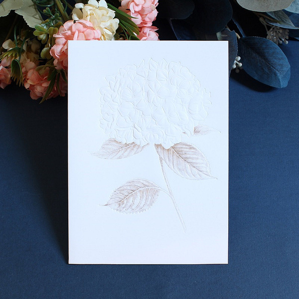 Creative business relief flowers festival greeting card