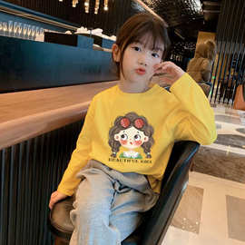 儿童洋气白t恤女童长袖打底衫大童装内搭上衣小女孩2025春秋新款