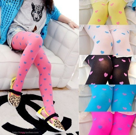 Leggings per bambine e ragazze primaverili e autunnali Love Dot Collant per bambini Collant in velluto color caramella_voghion.com