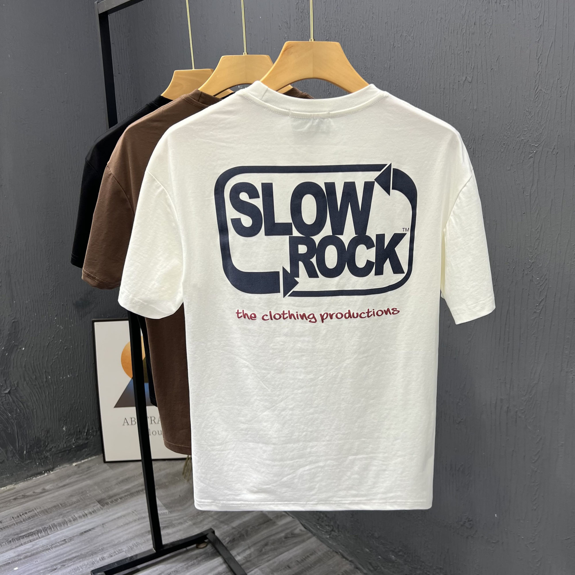 Summer pure cotton short for men's 2023 new letter print versatile casual half sleeved round neck T-shirt_voghion.com