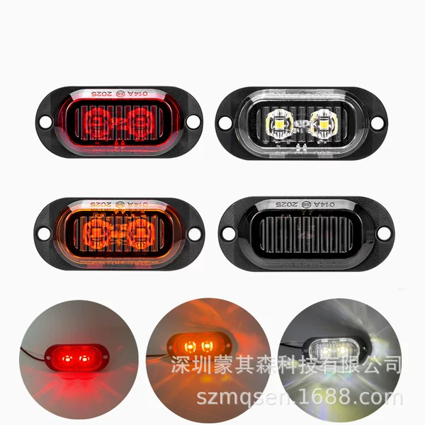 Striped Series E8 Truck 2Led Lens Side Light 12-24V Trailer Light Amazon Mk-014