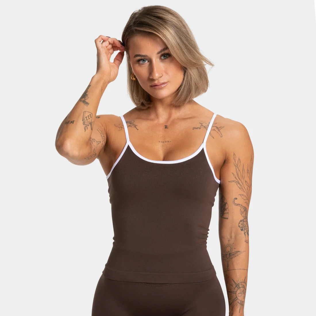 Cross-Border Tight-Fitting Contrasting Color Sports Vest European and American Fitness Clothing Yoga Beautiful Back Seamless Running Contrasting Color Vest Wholesale