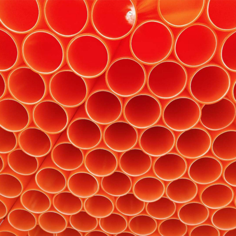 MPP电力电缆穿线管电力管改性聚丙烯材料mpp橘红色拉管欢迎订购